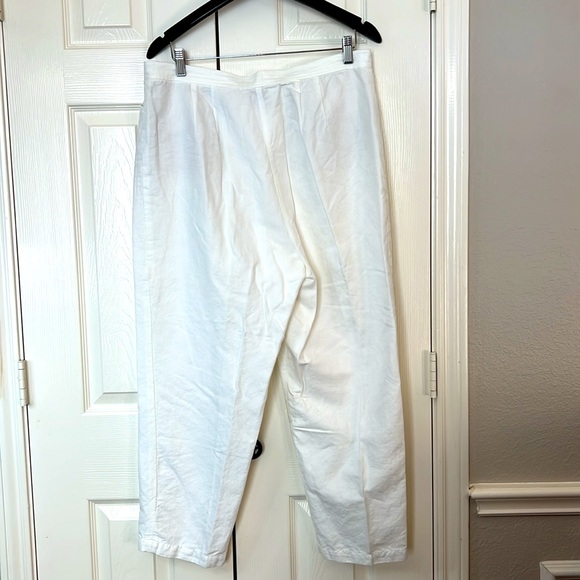 Talbots Linen White Pants Size 16 - Picture 3 of 11
